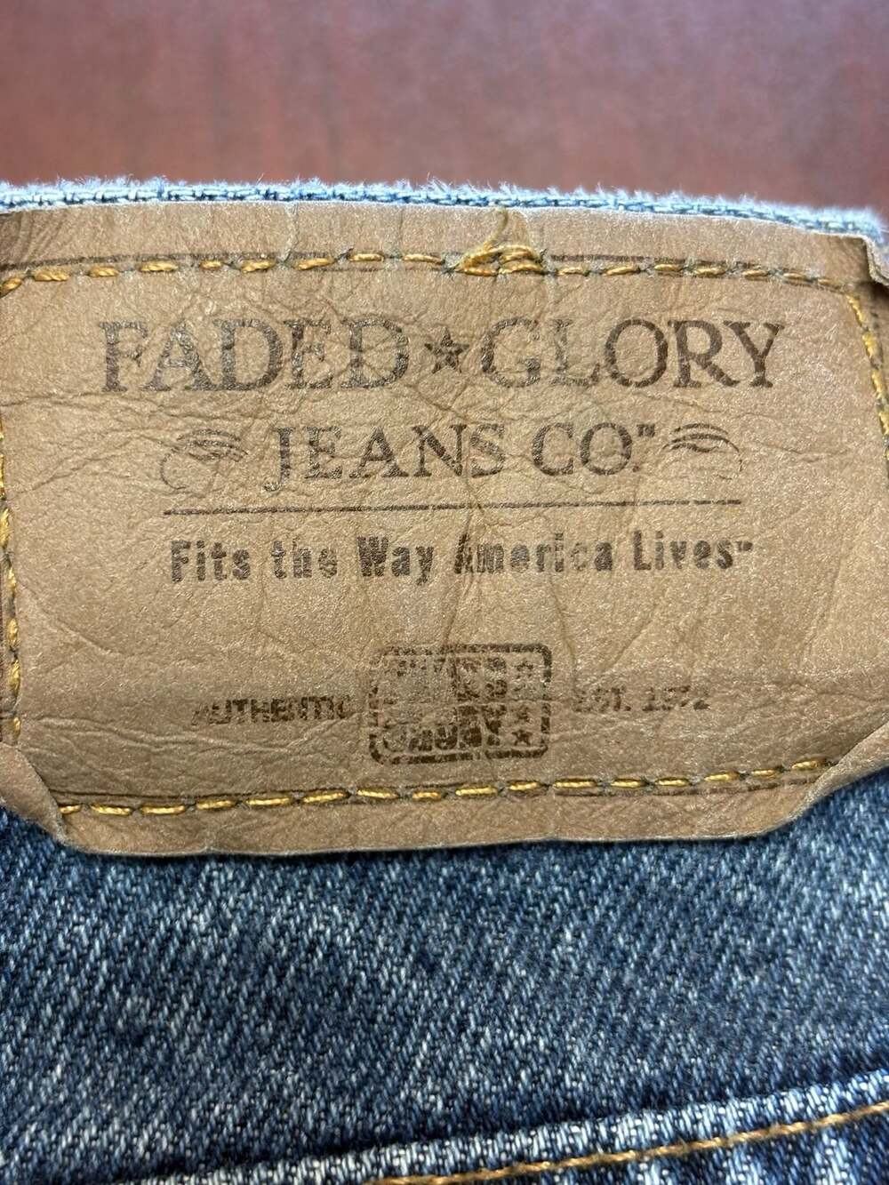 Faded Glory Jeans Co. Men's Blue Denim Regular Fit Jeans